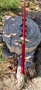 Катана з дамаску червоного кольору - Забраження 6