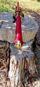 Катана з дамаску червоного кольору - Забраження 5